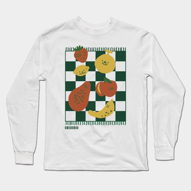 Fruits Picnic Long Sleeve T-Shirt by Estelarts